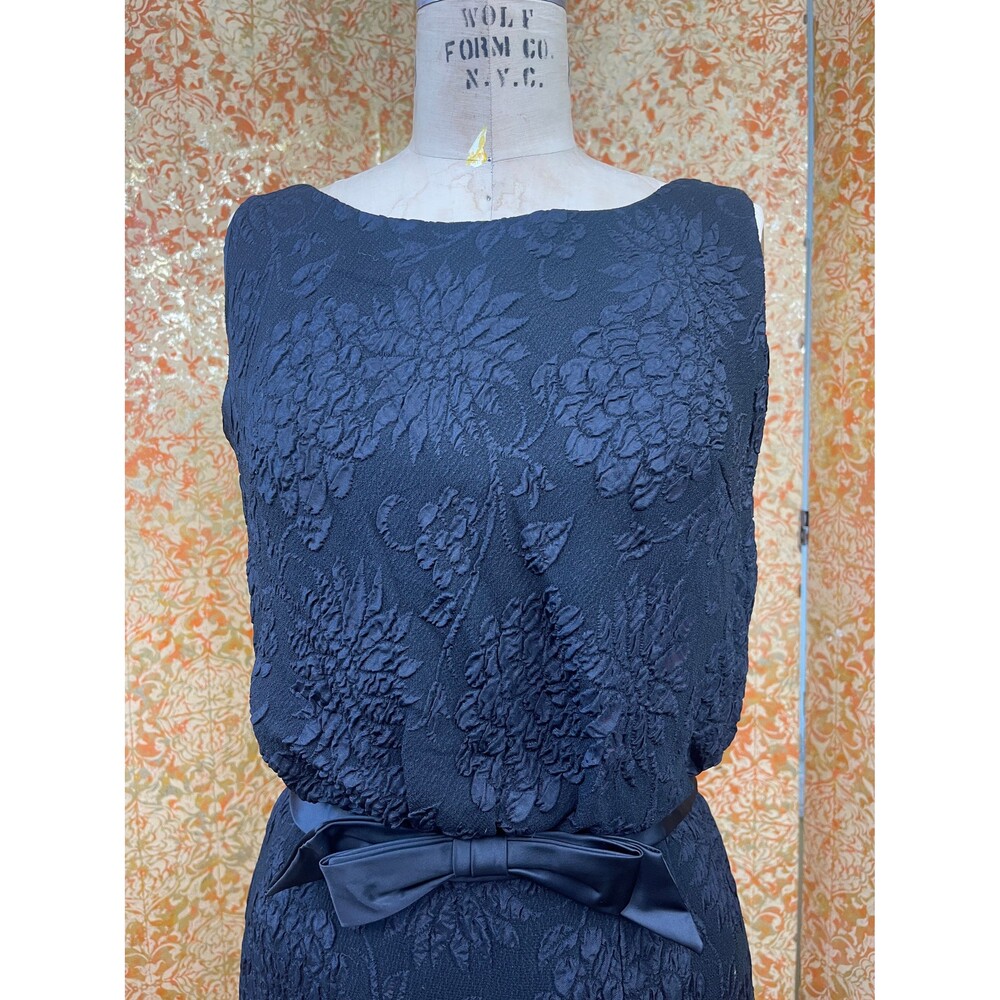 60s Black Cocktail Dress S Irving Nadler